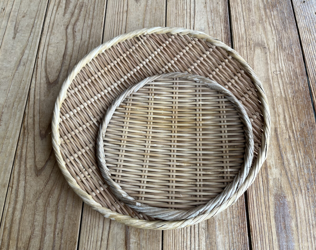 竹細工のざる（鶴岡竹雀の竹工芸）